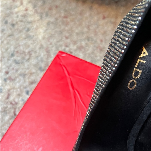 ALDO Rhinestone Black Heels - Picture 7 of 8
